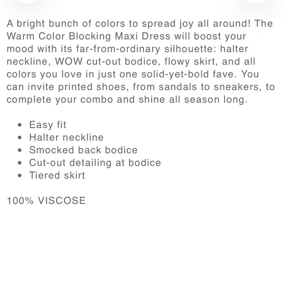 farm RIO Macaw Scarf Cut Out Maxi Dress in Color Block Multi Size Small NWT - Picture 2 of 14